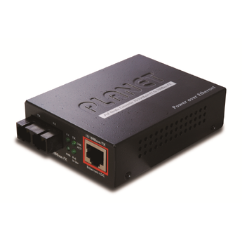 MC-PLANET-FTP-802S15 PLANET FTP-802S15 FTP-802 PoE FastEthernet Media Converter Duplex SC MM/SM Fiber, 15 km